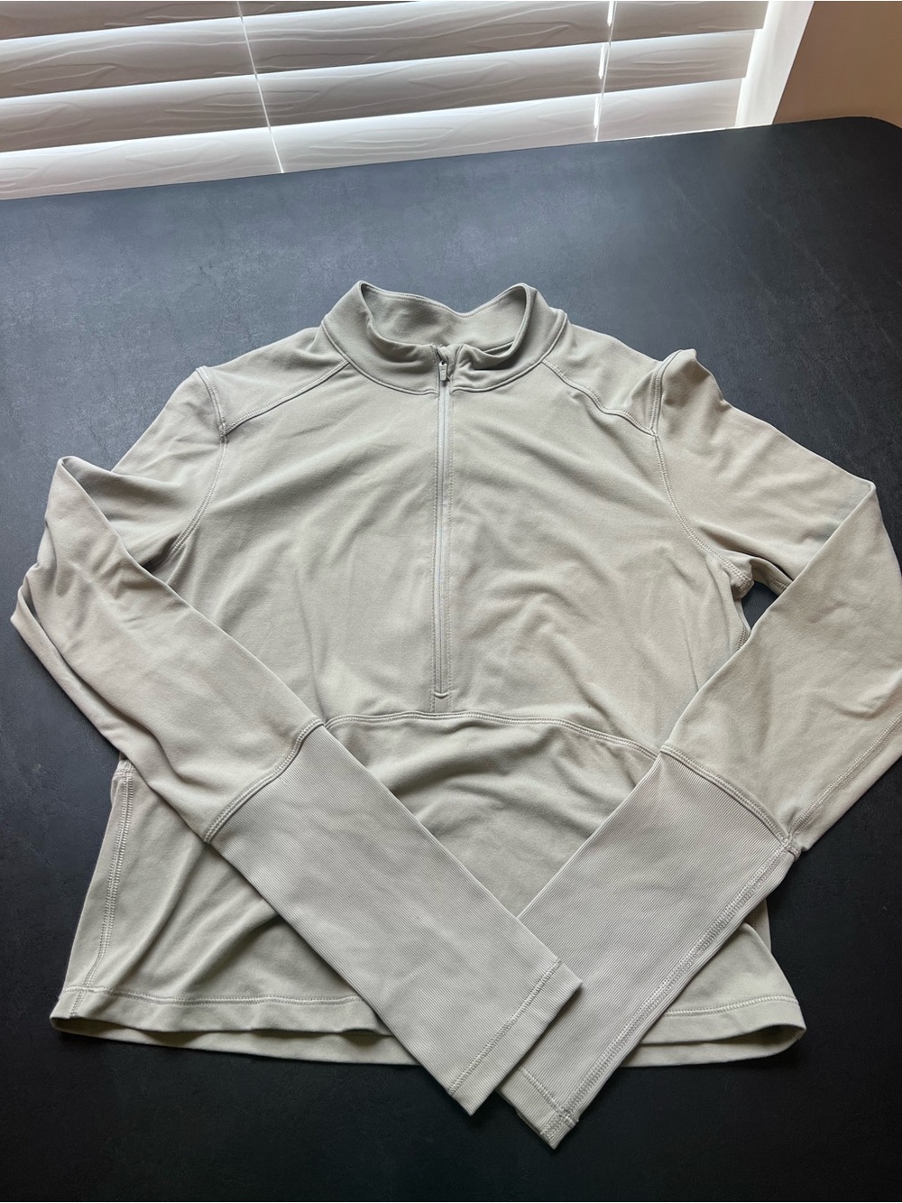 CRZ YOGA ladies olive/grey Half-Zip Performance Pullover